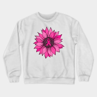 Breast Cancer Sunflower Pink Ribbon Shirts  Men Women Crewneck Sweatshirt